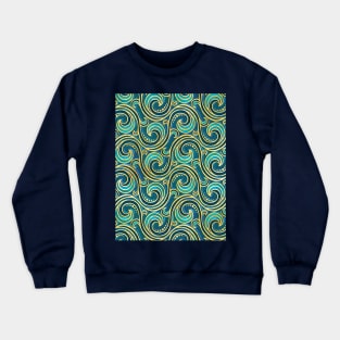 Mermaid Rococo Ocean Waves Crewneck Sweatshirt